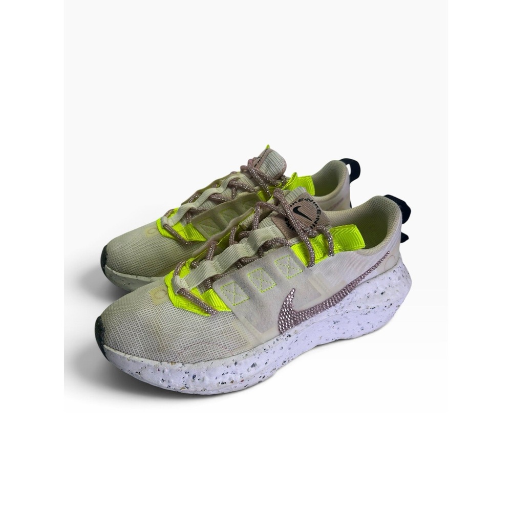 Nike Crater Impact White Pink Glaze Volt Women's Size 8 CW2386-102 Eco Sneakers